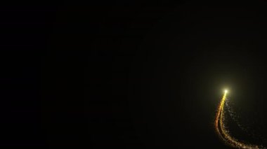 Altın Bokeh 'in Alfa Kanallı Parlayan Parçacıkları Uçuşu