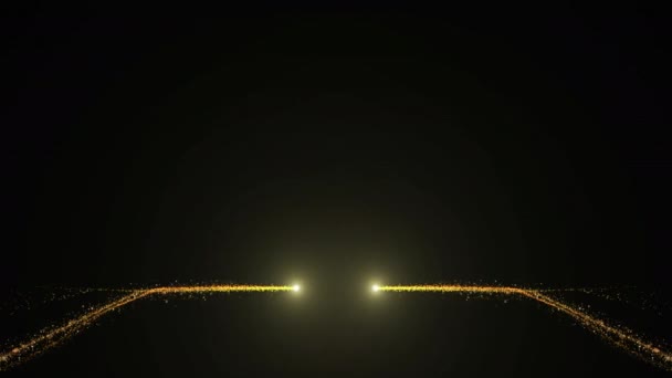 带有阿尔法通道的金Bokeh闪光粒子的飞行 — 图库视频影像