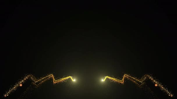 带有阿尔法通道的金Bokeh闪光粒子的飞行 — 图库视频影像