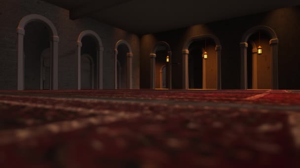 Mezquita Animación Interior — Vídeos de Stock