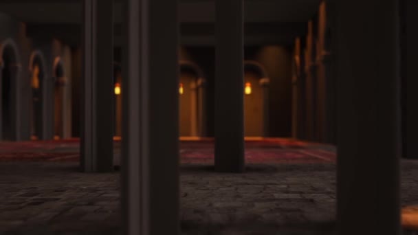 Mešita Uvnitř Animace — Stock video