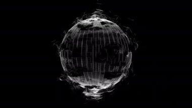 Noktalı ve çizgili dijital mavi arkaplan. Büyük veri görselleştirmesi. Ağ bağlantısı yapısı. 3B görüntüleme