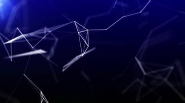 Noktalı ve çizgili dijital mavi arkaplan. Büyük veri görselleştirmesi. Ağ bağlantısı yapısı. 3B görüntüleme