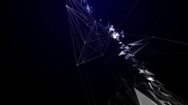 Dijital Ağ. Plexus Beyaz Arkaplan