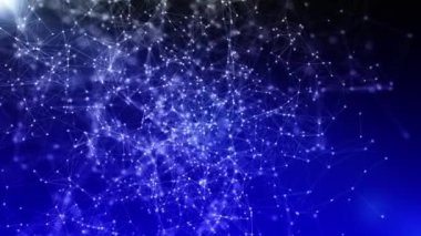 Dijital Ağ. Plexus Beyaz Arkaplan