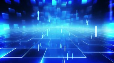 Mavi Kurumsal Arkaplan Döngüsü, Şirket Geçmişi, Ticaret ve Pazarlama Konsepti 