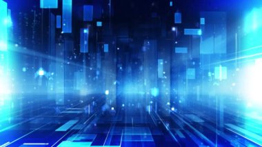 Mavi Kurumsal Arkaplan Döngüsü, Şirket Geçmişi, Ticaret ve Pazarlama Konsepti 