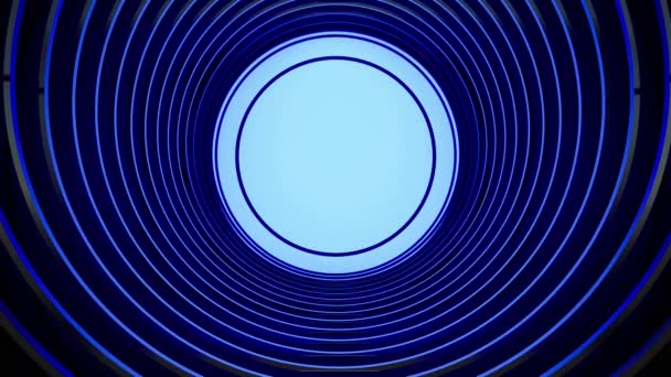 Чистый Стеклянный Фон Черные Линии Голубым Светом Абстрактный Занавес — стоковое видео