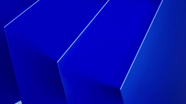 Glasbänder Blau Mit Hintergrundbeleuchtung Saubere Zusammensetzung — Stockvideo