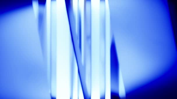 Bandas Vidro Azul Com Retroiluminação Composição Limpa — Vídeo de Stock
