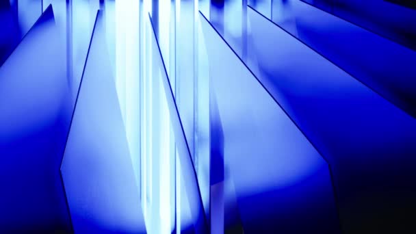 Arka Işıklandırmalı Cam Bant Mavisi Temiz Bileşim — Stok video