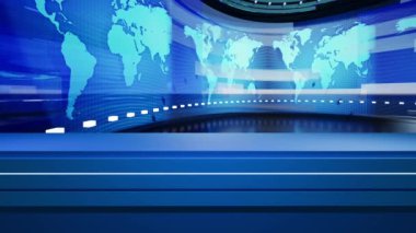 Haber sunucu tablosu ile dünya haritası arkaplanı