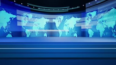 Haber sunucu tablosu ile dünya haritası arkaplanı