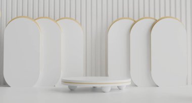 Tasarım alanı olan basit ürün gösterim standı 