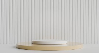 Tasarım alanı olan basit ürün gösterim standı 