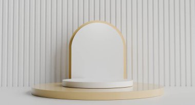 Tasarım alanı olan basit ürün gösterim standı 