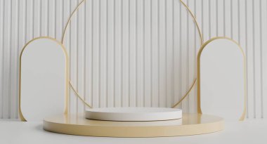 Tasarım alanı olan basit ürün gösterim standı 