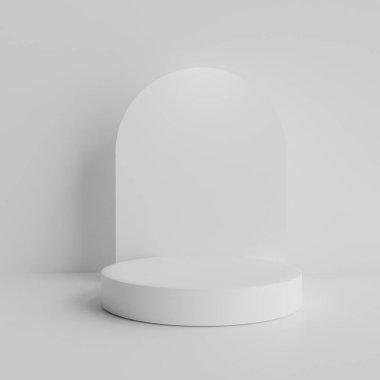 Tasarım alanı olan basit ürün gösterim standı 