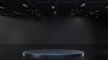 3D Sanal TV Stüdyo Haberleri, 3D Wall3D Sanal Haber Stüdyosu Arkaplanı 'ndaki TV programları için zemin