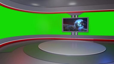 3D Sanal Haber Stüdyosu Arkaplan Döngüsü