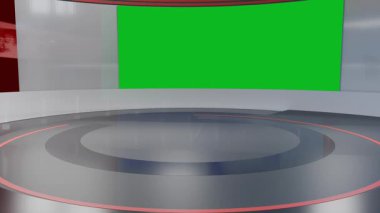 3D Sanal Haber Stüdyosu Arkaplan Döngüsü