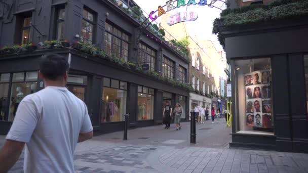 London Egyesült Királyság 2023 Október Lassú Mozgású Emberek Sétálnak Oxford — Stock videók