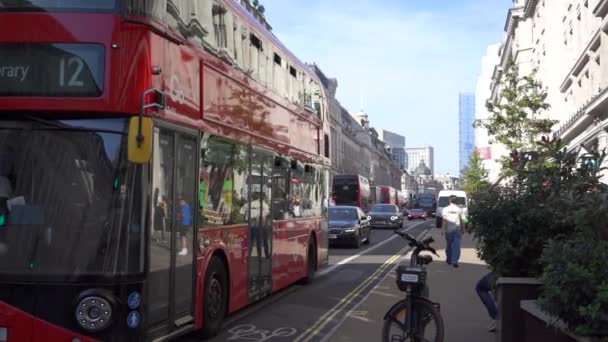 Londýn Velká Británie Října 2023 Zpomalení Lidé Chodí Cirkusové Čtvrti — Stock video