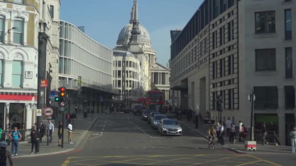 Лондон Великобританія Жовтня 2023 Року Повільний Рух Вуличного Вигляду Місті — стокове відео