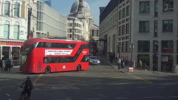 Londres Royaume Uni Octobre 2023 Mouvement Lent Vue Rue Occupée — Video