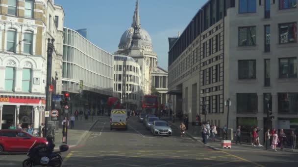 Londyn Wielka Brytania Października 2023 Slow Motion Busy Street View — Wideo stockowe