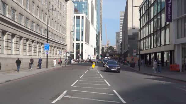 Londres Reino Unido Octubre 2023 Vista Lenta Calle Busy Ciudad — Vídeos de Stock