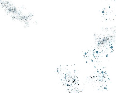 Beyaz arkaplanda soyut mürekkep sıçraması