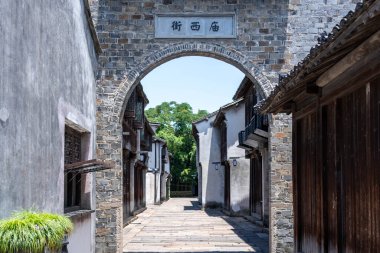 Wuzhen, Hangzhou, Çin, 29 Mayıs 2024: Wuzhen Antik Su Kenti, Çin 'in en ünlü tarihi ve kültürel şehirlerinden biridir.