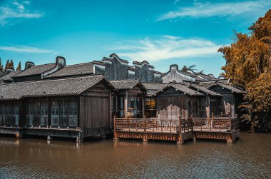 Güzel bir tarihi Çin su kasabası.