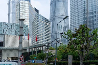 Şangay, Çin, 04 Haziran 2024: Lujiazui İş Bölgesi Pudong, Şangay, Çin 