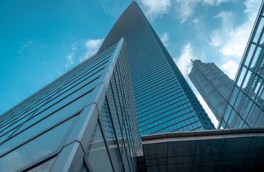 Şehir manzaralı Şangay, Çin 'de binalar