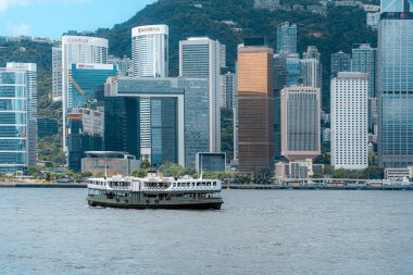 Tsim Sha Tsui, Hong Kong, 3 Temmuz 2024: Hong Kong rıhtım sahasında turistler
