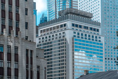 Hong Kong 'daki modern finansal gökdelenler