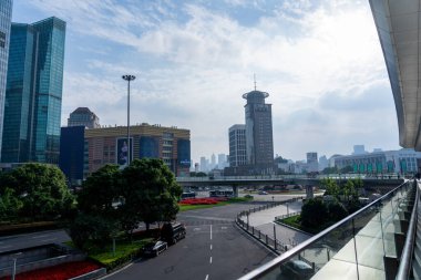 Şangay, Çin, 04 Haziran 2024: Lujiazui İş Bölgesi Pudong, Şangay, Çin 