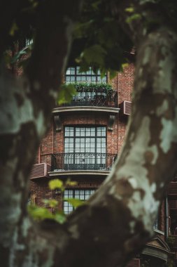 Çin, Şangay 'da geleneksel dış cephe dış cephe detaylarını kapatın.