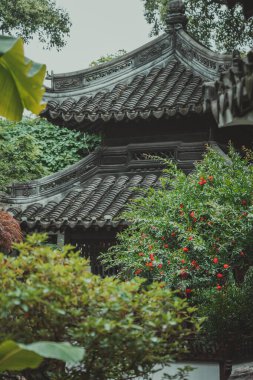 Klasik Çin bahçesinin detayları; klasik mimari