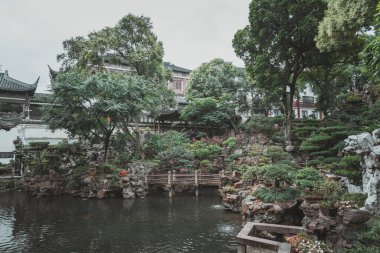 Klasik Çin bahçesinin detayları; klasik mimari
