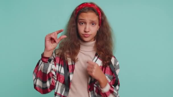 Kell Még Kérem Adjon Éves Tinédzser Gyerek Aki Egy Kis — Stock videók