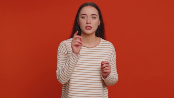 Jeune Jolie Femme Sentant Désespérée Solitude Dépression Nerveuse Perd Devenir — Video