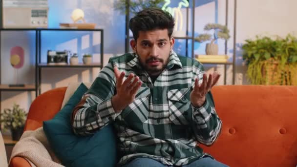 Hintli Adam Neden Başarısızlığa Uğradığını Sorarak Kaldırıyor Nançsızlık Sorunları Moda — Stok video