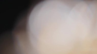 Çok renkli ışık siyah arkaplanda 4K görüntü sızdırıyor. Stüdyoda gaz sızıntısı var. Doğal aydınlatma ışınları bokeh etkisi. Çekimlerinizi birleştirmek, videoyu biçimlendirmek, geçişlerinizi