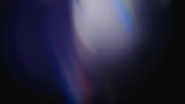Luz Multicolorida Vaza Imagens Fundo Preto Estúdio Lente Flare Vazamento — Vídeo de Stock