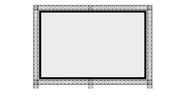 白い背景のトラス系のホワイト ビルボード — ストックベクタ