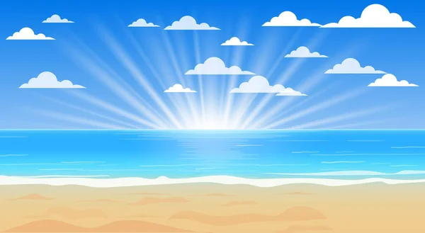 Sonnenscheinlandschaft Strand Tag — Stockvektor