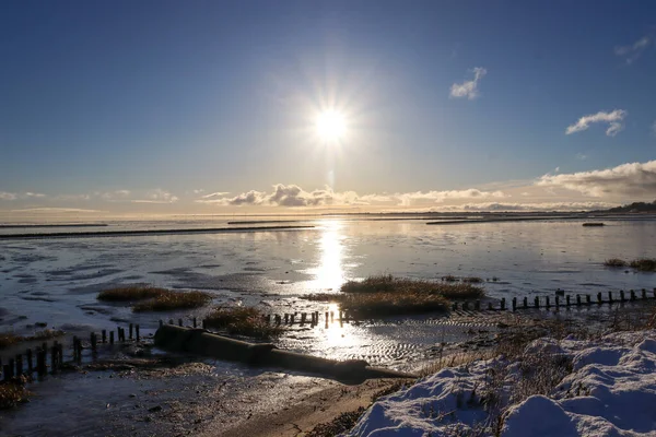 Sylt Kışın Karlı Güzel Taklitleri — Stok fotoğraf